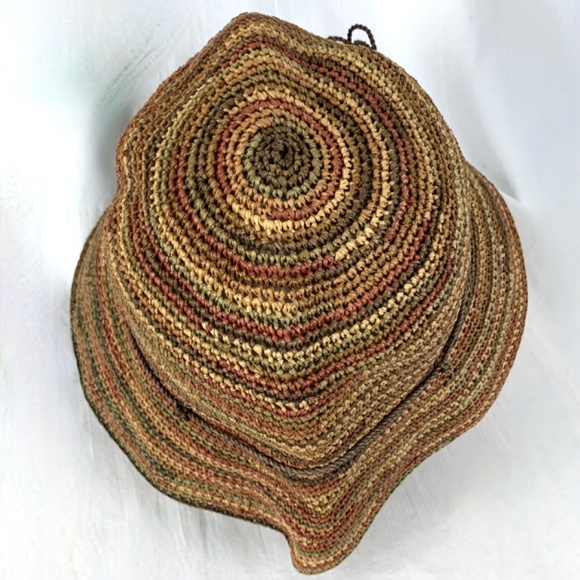 NWOT Helen Kaminski Raffia Sun Hat OS Packable Colorful Excellent Gift Condition - Picture 3 of 13